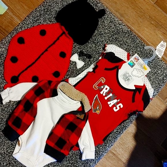 Baby girl red set clothing - Picture 1 of 4